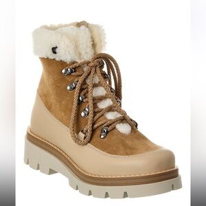 Tan Ankle Boots with Shearling Lining